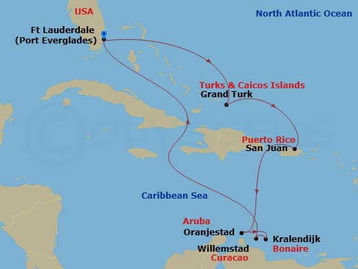 Itinerary map