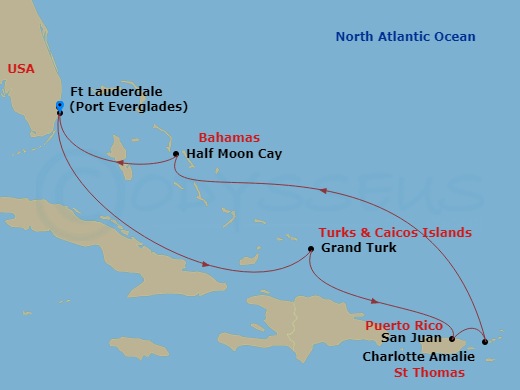 Itinerary map