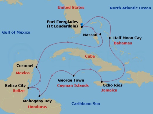 Itinerary map