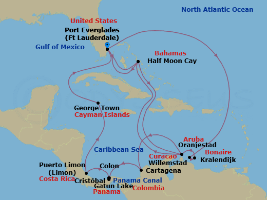 Itinerary map