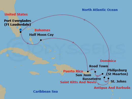 Itinerary map