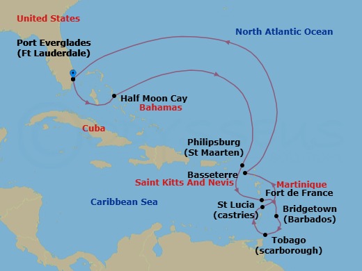 Itinerary map