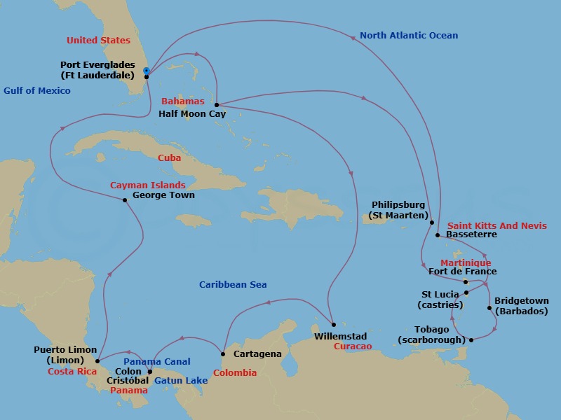 Itinerary map