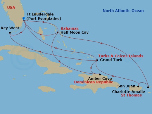 Itinerary map