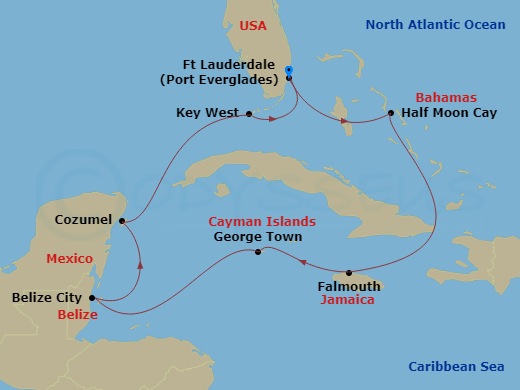 Itinerary map