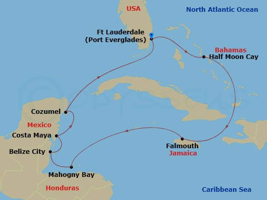 Itinerary map