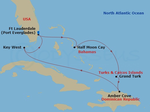 Itinerary map