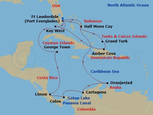Itinerary map