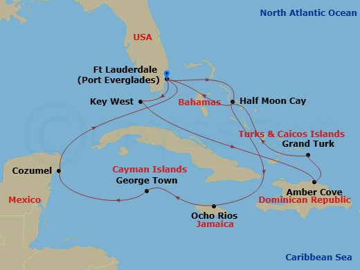 Itinerary map