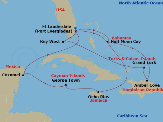 Itinerary map