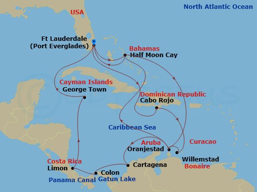 Itinerary map