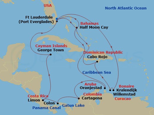 Itinerary map