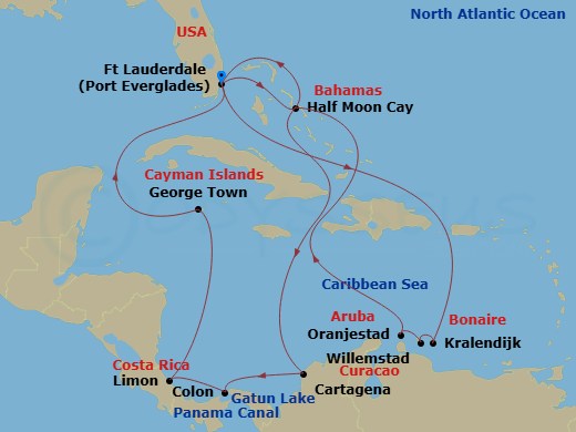 Itinerary map