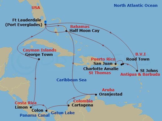 Itinerary map