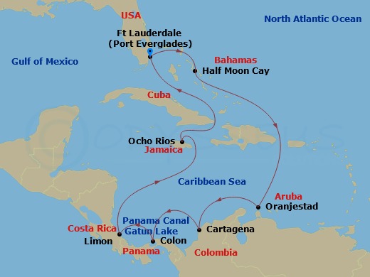 Itinerary map