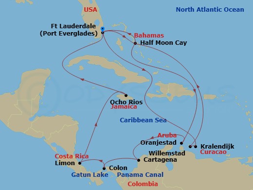 Itinerary map