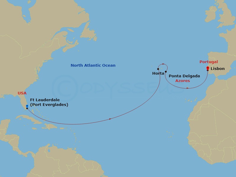 Itinerary map