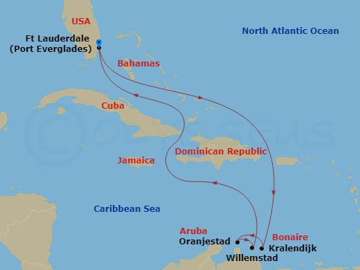 Itinerary map