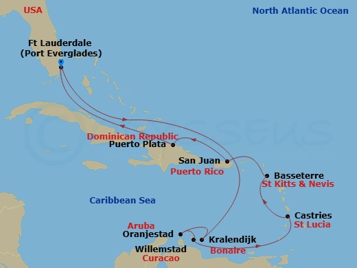 Itinerary map