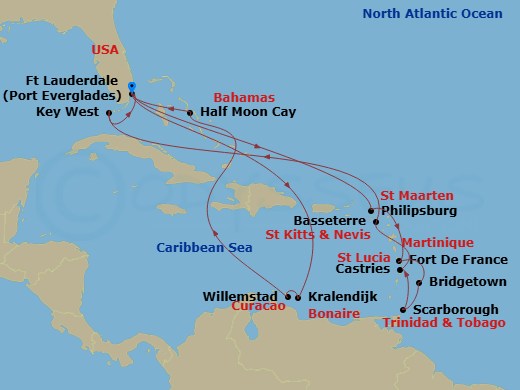 Itinerary map