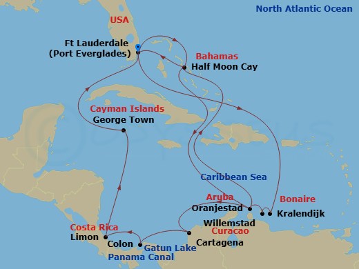 Itinerary map
