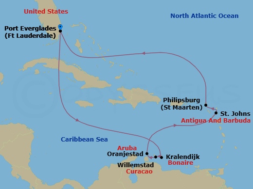 Itinerary map
