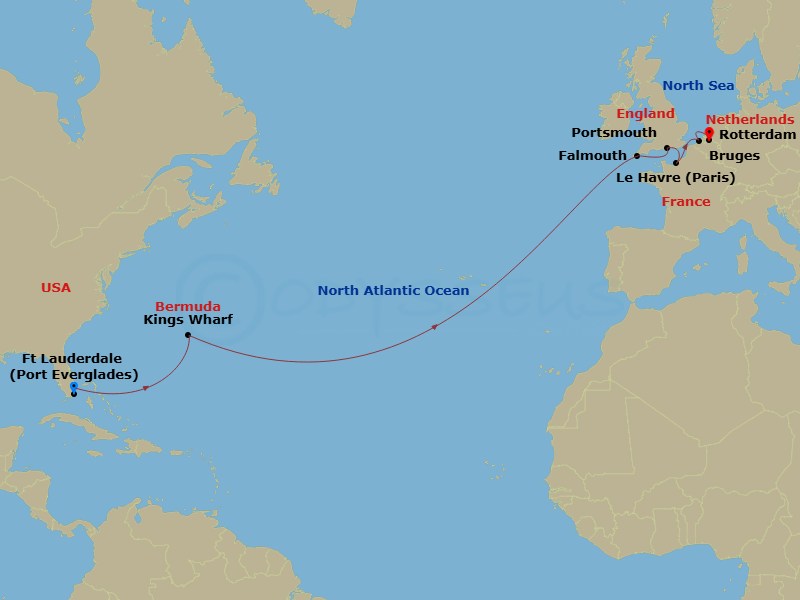 Itinerary map