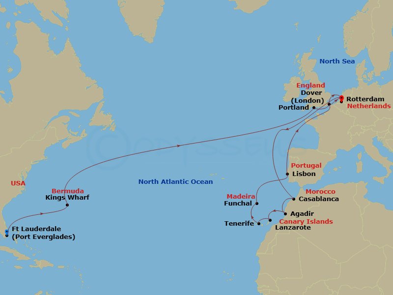 Itinerary map
