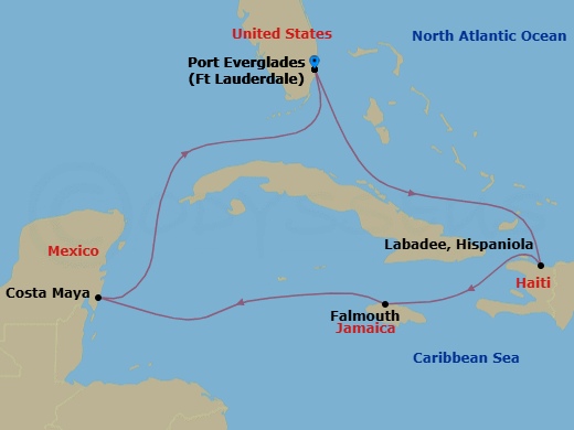 Itinerary map