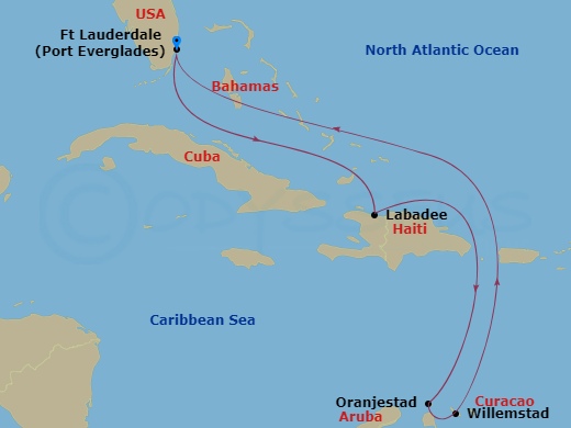 Itinerary map