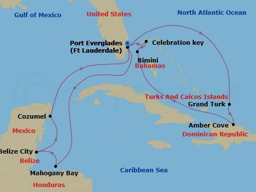 Itinerary map