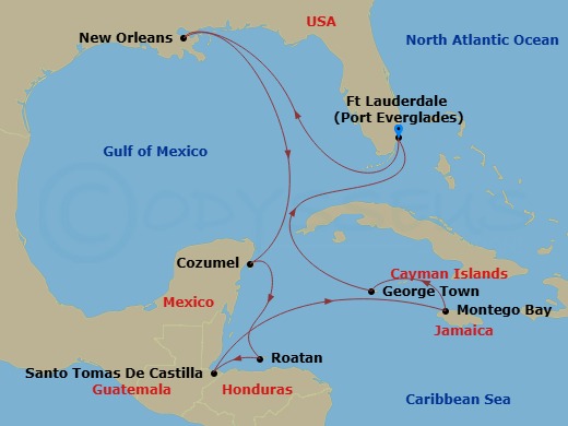 Itinerary map