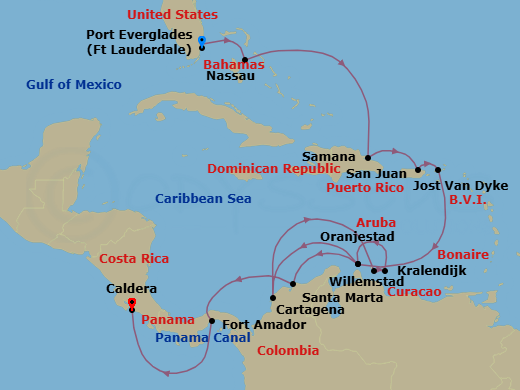 Itinerary map