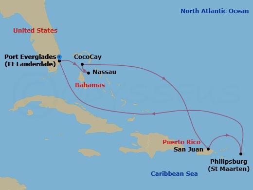 Itinerary map