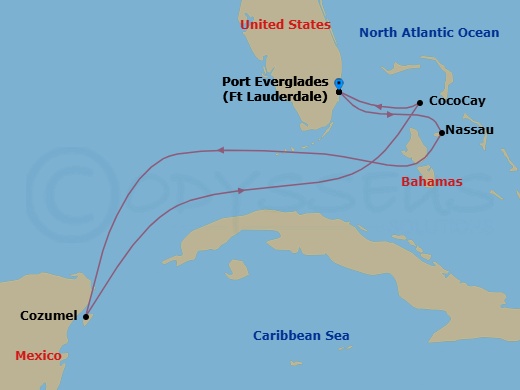 Itinerary map