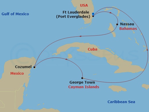 Itinerary map