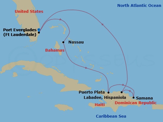 Itinerary map