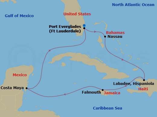 Itinerary map
