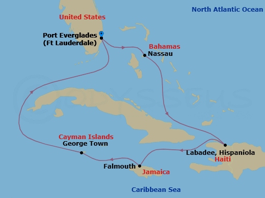 Itinerary map