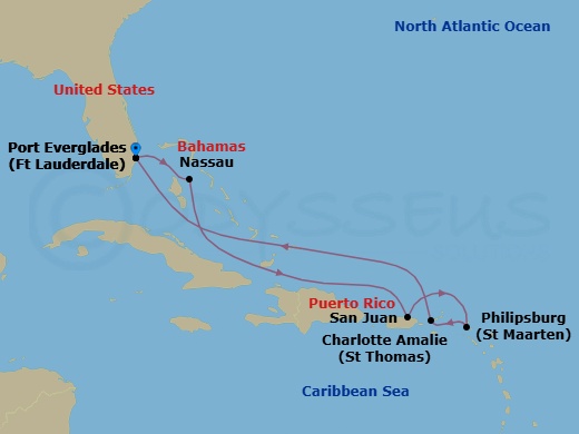 Itinerary map