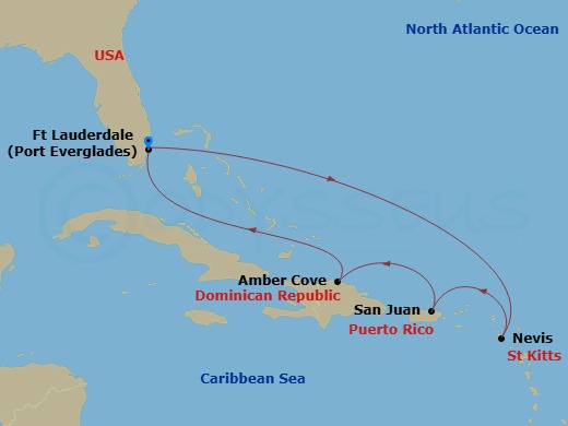 Itinerary map