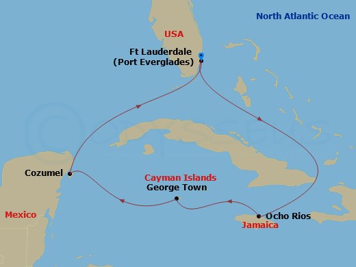 Itinerary map