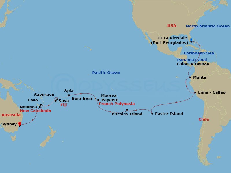 Itinerary map