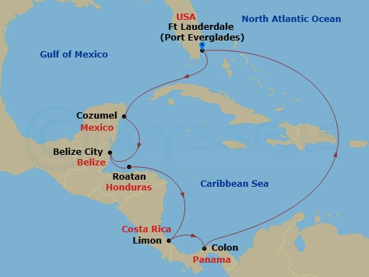 Itinerary map