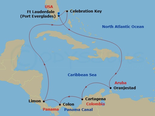 Itinerary map