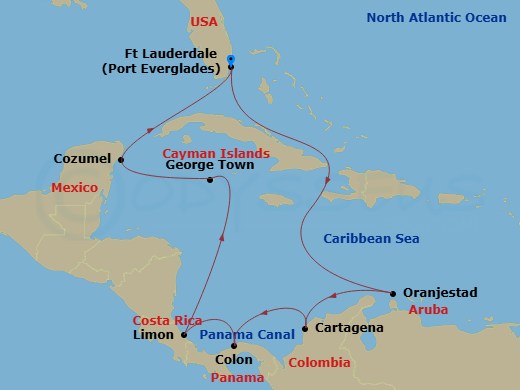 Itinerary map