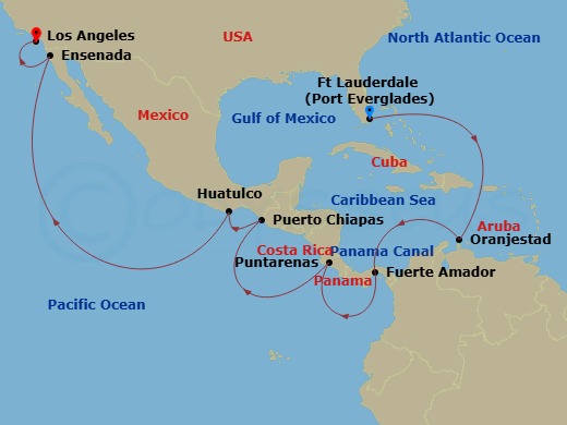 Itinerary map