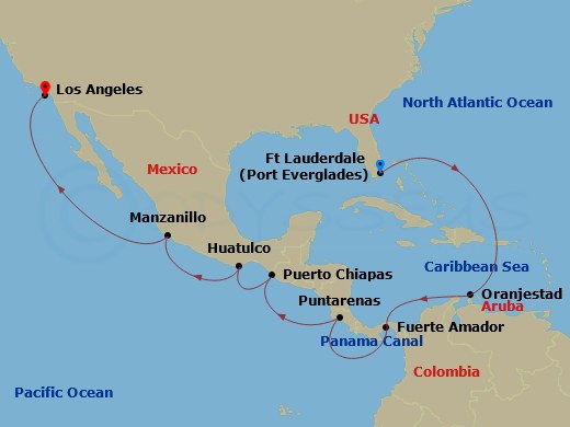 Itinerary map