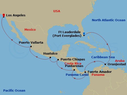 Itinerary map
