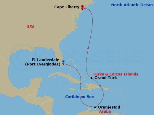Itinerary map